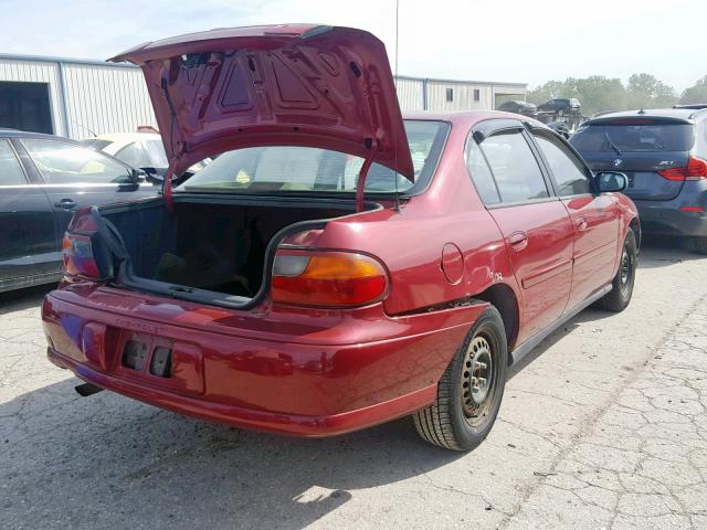 1G1ND52F74M670497 - 2004 CHEVROLET CLASSIC RED photo 4