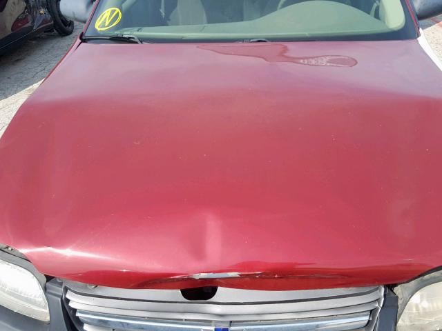 1G1ND52F74M670497 - 2004 CHEVROLET CLASSIC RED photo 7