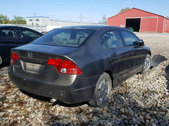 2HGFA16336H022109 - 2006 HONDA CIVIC DX V GRAY photo 4