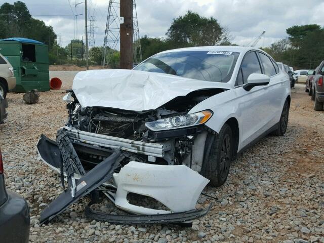 3FA6P0G74ER177740 - 2014 FORD FUSION S WHITE photo 2