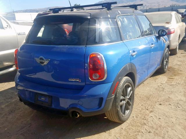 WMWZC5C56DWP32880 - 2013 MINI COOPER S C BLUE photo 4