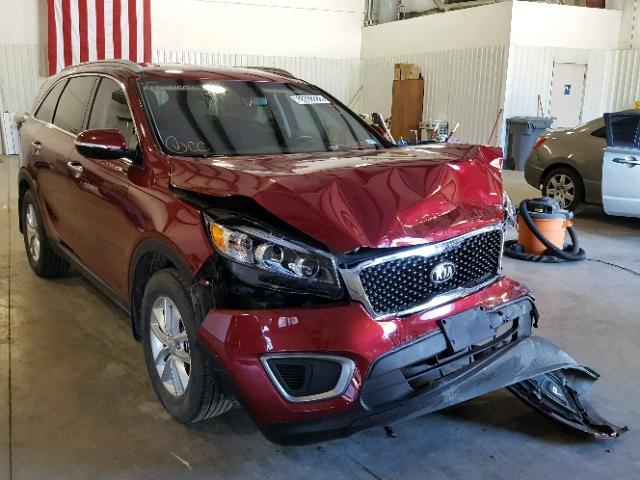 5XYPG4A38GG020379 - 2016 KIA SORENTO LX MAROON photo 1