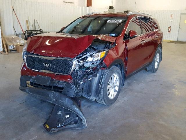 5XYPG4A38GG020379 - 2016 KIA SORENTO LX MAROON photo 2