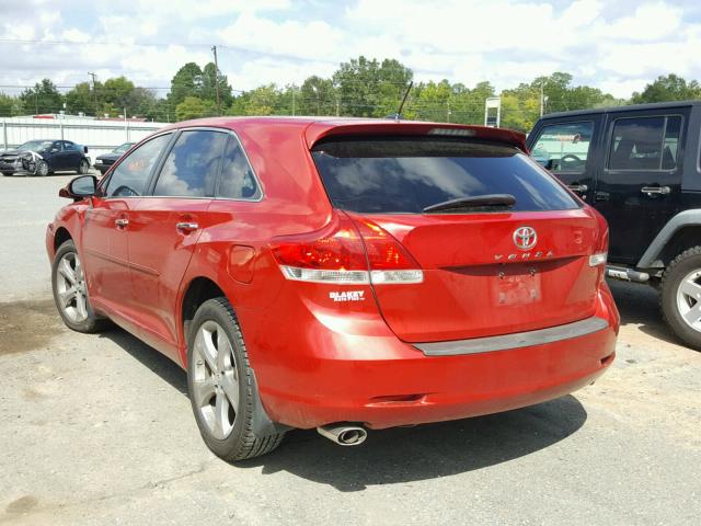 4T3ZK3BB1AU030929 - 2010 TOYOTA VENZA BASE RED photo 3