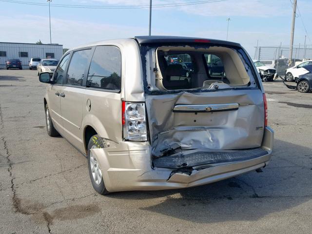 2A8HR44H88R744035 - 2008 CHRYSLER TOWN & COU BEIGE photo 3