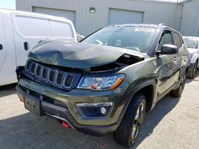 3C4NJDDB4HT675127 - 2017 JEEP COMPASS TR GREEN photo 2