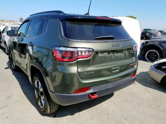 3C4NJDDB4HT675127 - 2017 JEEP COMPASS TR GREEN photo 3