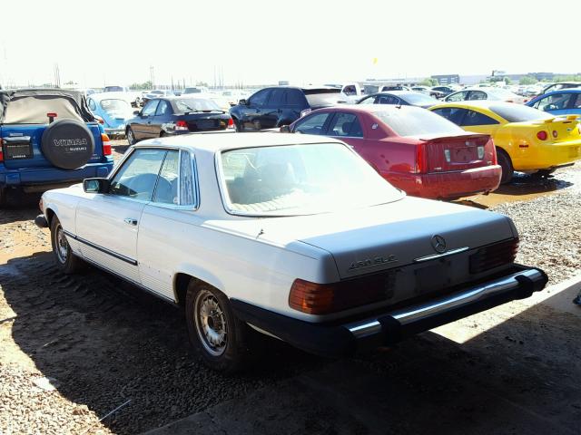 WDB10702412031178 - 1980 MERCEDES-BENZ SLC 450 WHITE photo 3