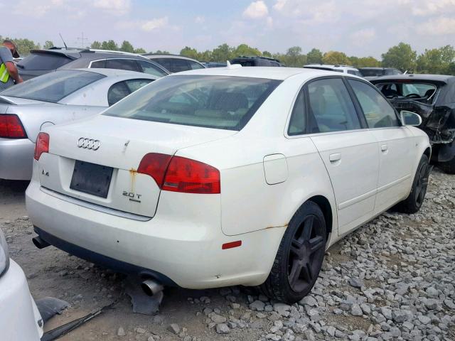 WAUDF78E36A167221 - 2006 AUDI A4 2.0T QU WHITE photo 4