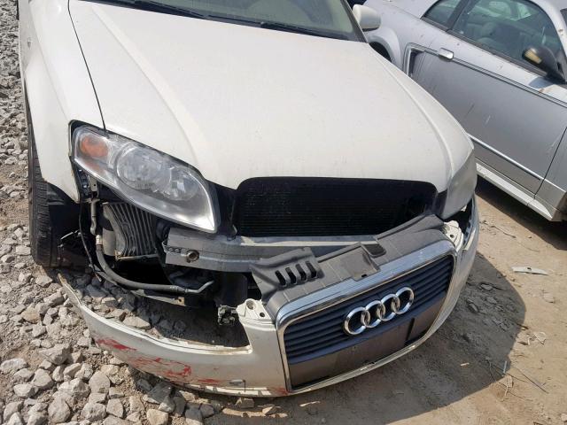 WAUDF78E36A167221 - 2006 AUDI A4 2.0T QU WHITE photo 9