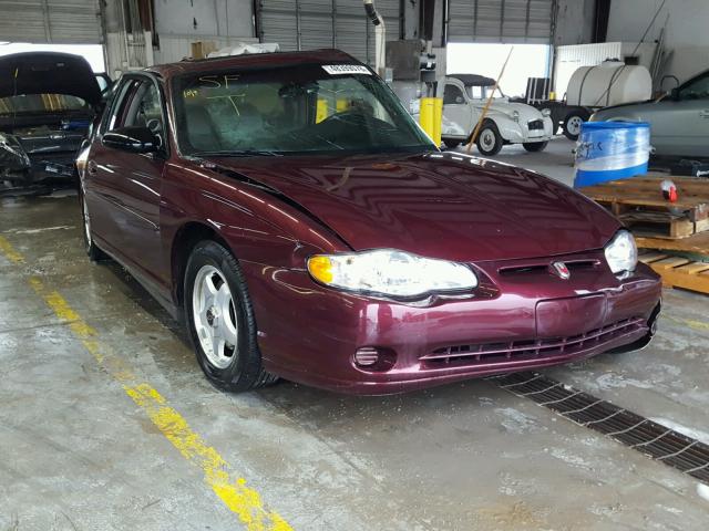 2G1WW12E739443711 - 2003 CHEVROLET MONTE CARL BURGUNDY photo 1