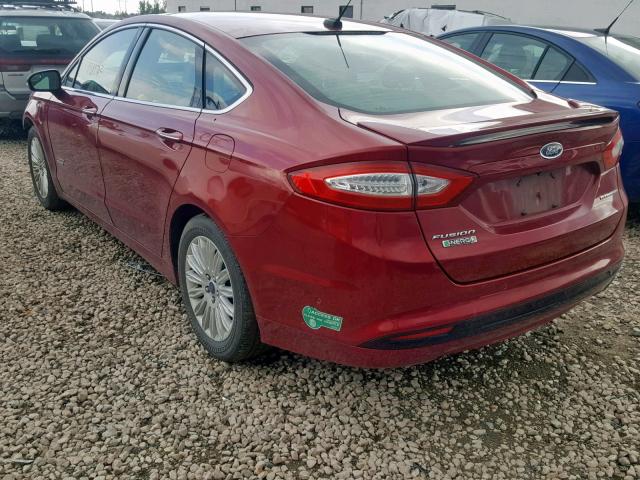 3FA6P0SU9ER227707 - 2014 FORD FUSION TIT RED photo 3