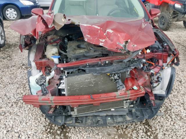 3FA6P0SU9ER227707 - 2014 FORD FUSION TIT RED photo 9