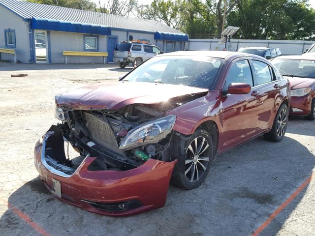 1C3CCBBB2EN102185 - 2014 CHRYSLER 200 TOURIN MAROON photo 2