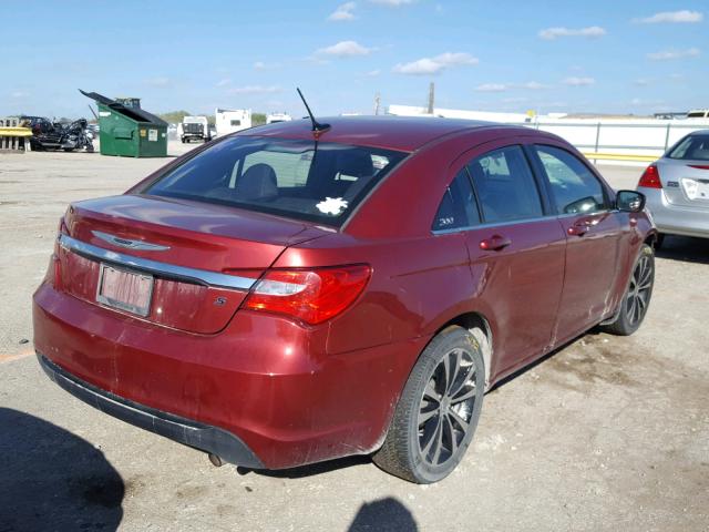 1C3CCBBB2EN102185 - 2014 CHRYSLER 200 TOURIN MAROON photo 4