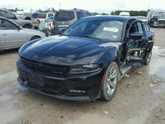 2C3CDXHG2FH889551 - 2015 DODGE CHARGER SX BLACK photo 2