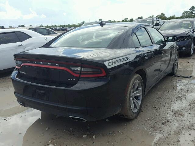 2C3CDXHG2FH889551 - 2015 DODGE CHARGER SX BLACK photo 4