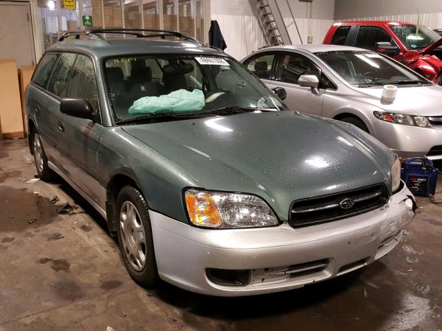 4S3BH635317307926 - 2001 SUBARU LEGACY L GREEN photo 1