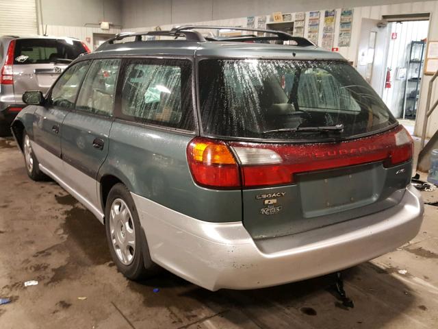 4S3BH635317307926 - 2001 SUBARU LEGACY L GREEN photo 3