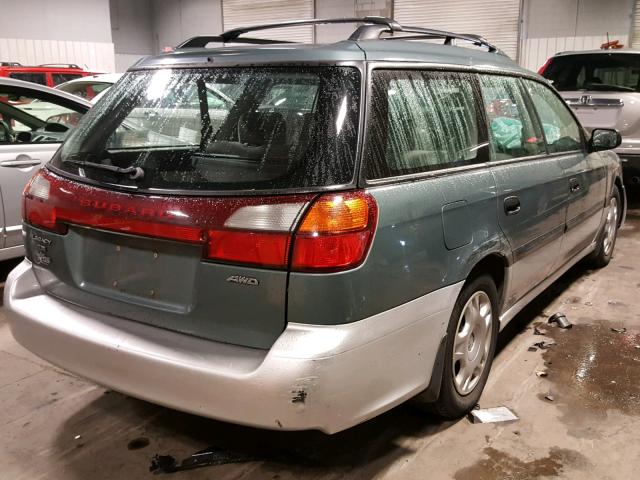 4S3BH635317307926 - 2001 SUBARU LEGACY L GREEN photo 4