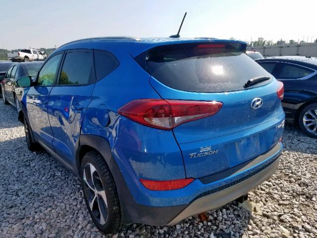 KM8J3CA27GU247267 - 2016 HYUNDAI TUCSON LIM BLUE photo 3