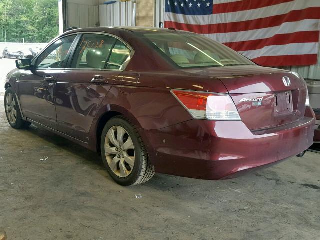 1HGCP2F83AA135164 - 2010 HONDA ACCORD EXL MAROON photo 3