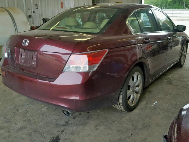 1HGCP2F83AA135164 - 2010 HONDA ACCORD EXL MAROON photo 4