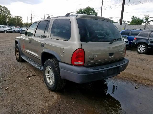 1D4HS38N33F613037 - 2003 DODGE DURANGO SP TAN photo 3