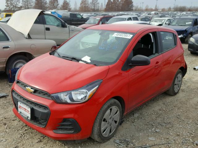 KL8CB6SA9GC638717 - 2016 CHEVROLET SPARK LS RED photo 2