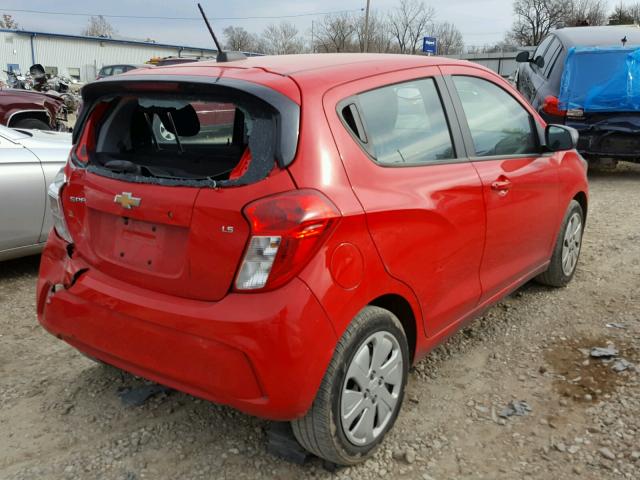 KL8CB6SA9GC638717 - 2016 CHEVROLET SPARK LS RED photo 4