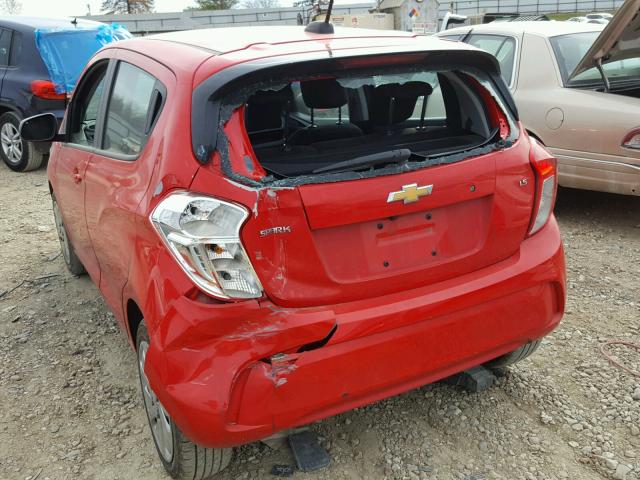 KL8CB6SA9GC638717 - 2016 CHEVROLET SPARK LS RED photo 9