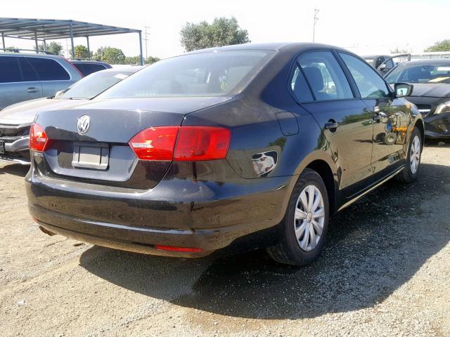 3VW1K7AJ7DM443485 - 2013 VOLKSWAGEN JETTA BASE 黑色 照片 4