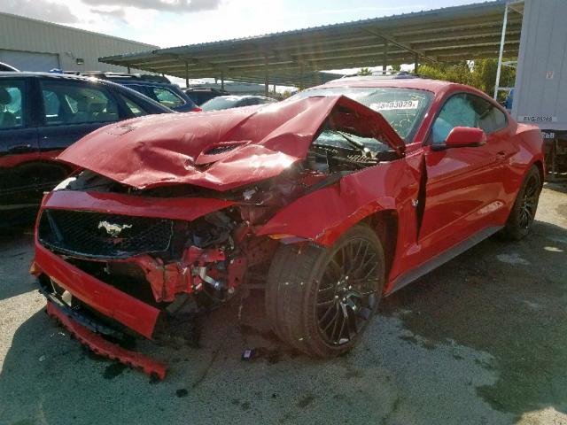 1FA6P8CF0J5129385 - 2018 FORD MUSTANG GT RED photo 2