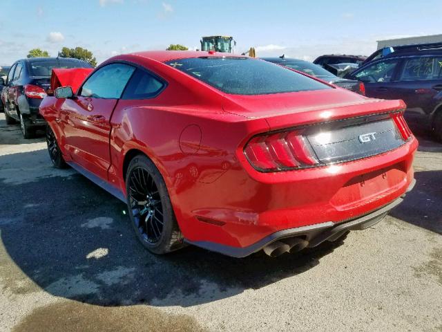 1FA6P8CF0J5129385 - 2018 FORD MUSTANG GT RED photo 3