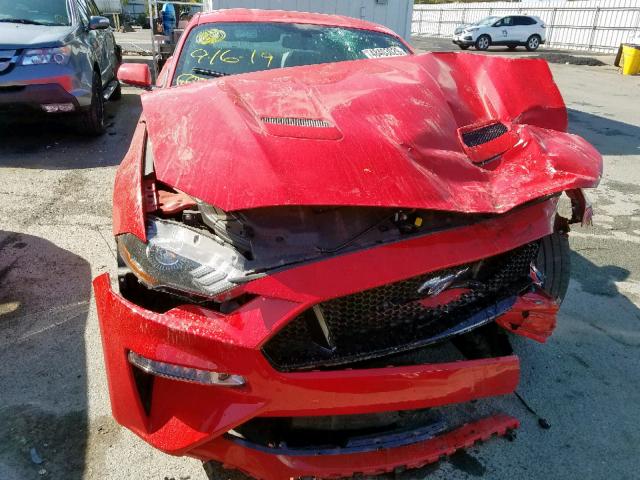 1FA6P8CF0J5129385 - 2018 FORD MUSTANG GT RED photo 9