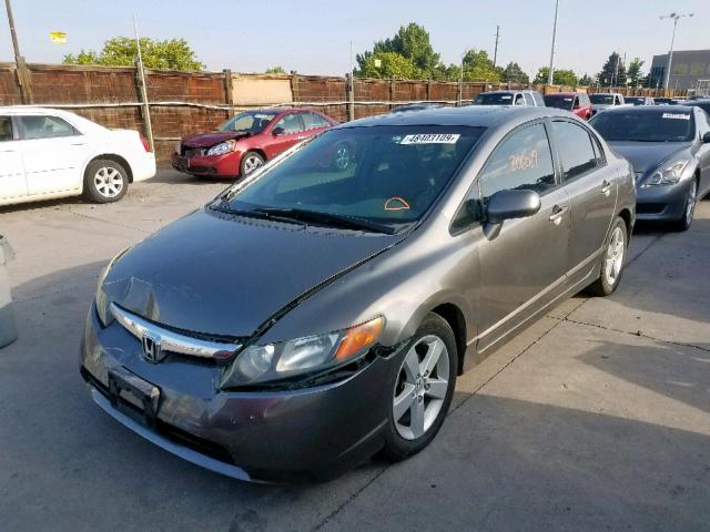 1HGFA16866L073358 - 2006 HONDA CIVIC EX GRAY photo 2