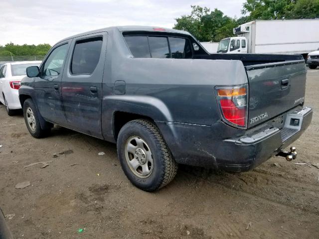 2HJYK16227H552466 - 2007 HONDA RIDGELINE CHARCOAL photo 3