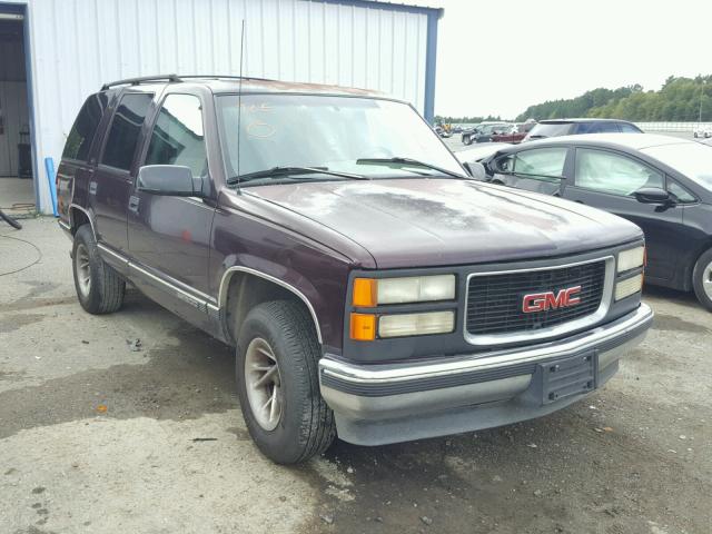 1GKEC13R6TJ749742 - 1996 GMC YUKON BURGUNDY photo 1