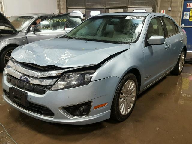 3FADP0L36AR344765 - 2010 FORD FUSION HYB BLUE photo 2