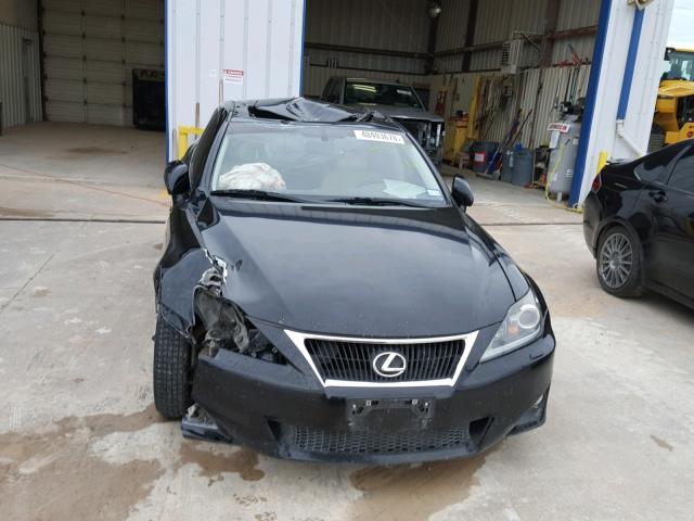 JTHBE5C22B5025300 - 2011 LEXUS IS 350 BLACK photo 9