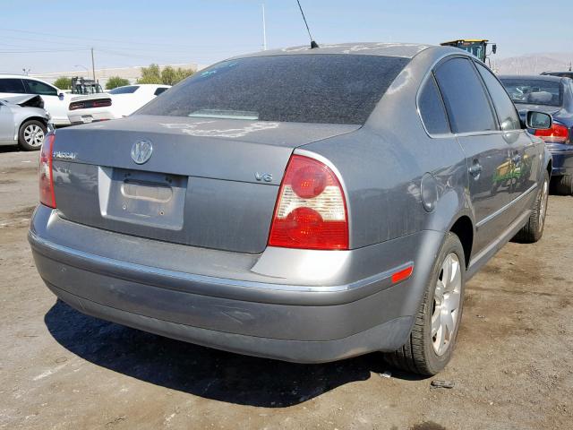 WVWRH63B82P110692 - 2002 VOLKSWAGEN PASSAT GLX GRAY photo 4