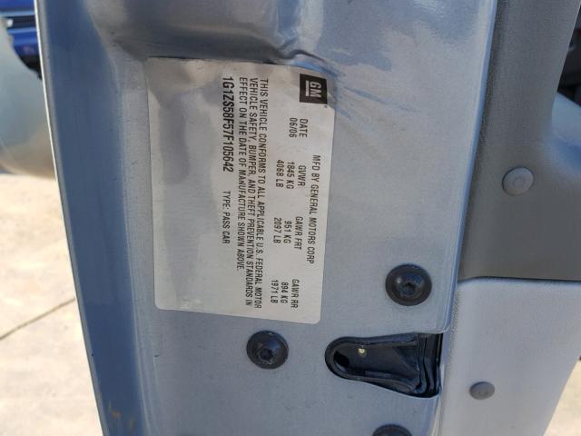 1G1ZS58F57F105642 - 2007 CHEVROLET MALIBU LS BLUE photo 10