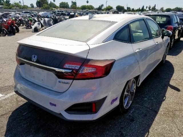 JHMZC5F1XKC000115 - 2019 HONDA CLARITY WHITE photo 4