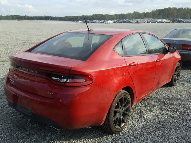 1C3CDFBA5DD289017 - 2013 DODGE DART SXT RED photo 4