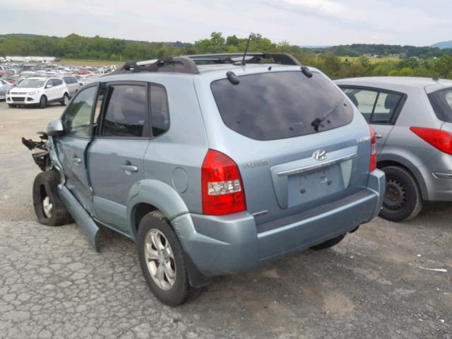 KM8JN12B59U953525 - 2009 HYUNDAI TUCSON SE BLUE photo 3