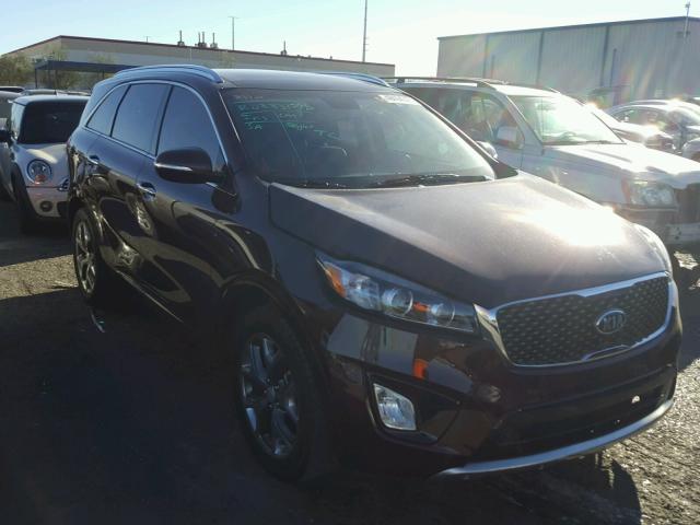 5XYPK4A53GG129803 - 2016 KIA SORENTO SX BURGUNDY photo 1