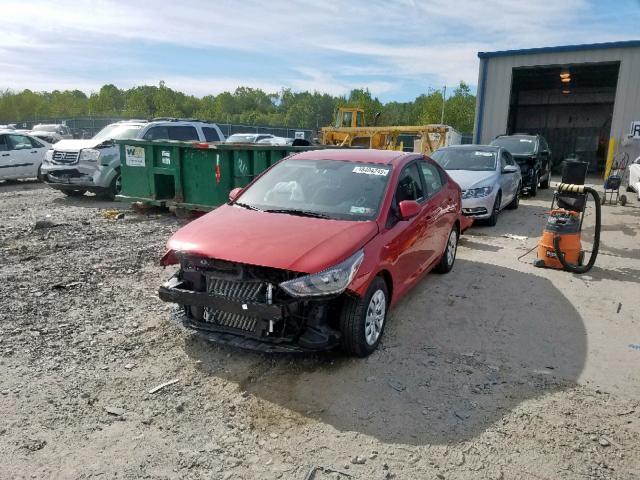 3KPC24A34KE079299 - 2019 HYUNDAI ACCENT SE RED photo 2