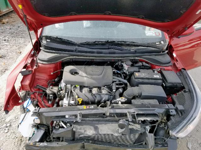 3KPC24A34KE079299 - 2019 HYUNDAI ACCENT SE RED photo 7