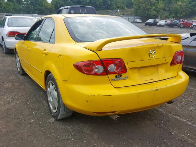 1YVFP80D335M31327 - 2003 MAZDA 6 S YELLOW photo 3