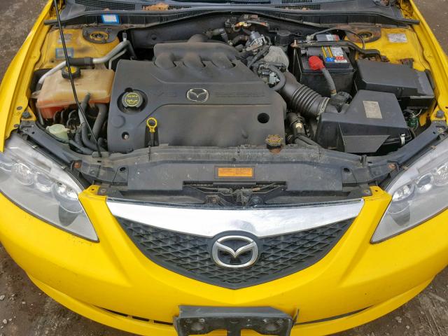 1YVFP80D335M31327 - 2003 MAZDA 6 S YELLOW photo 7